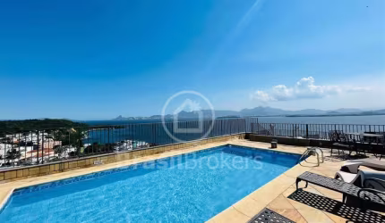 Apartamento à venda com 213,00m² , piscina com vistão para Baía e 4 quartos em JG -  Rio de Janeiro - rj