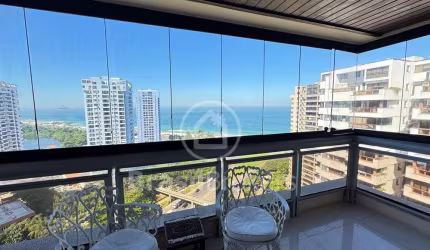 Barra da Tijuca, vista MAR deslumbrante, 3 quartos, 1 suite, dependencia completa, 2 vagas