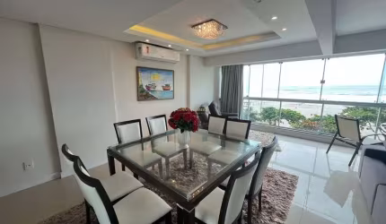 Apart. de 172 m2 frente mar 2 suít. + 1 dorm, vaga privativa em Baln. Camboriú