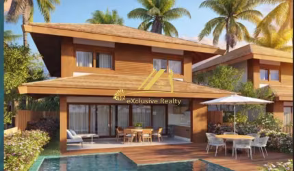 Casa Duplex 4 suítes, 180,21m2 no melhor Condomínio: MARLUÁ ITACIMIRIM. Literalmente beira mar. Total infraestrutura de lazer, Premium!