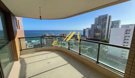 Palazzo Versília, Barra- apartamento quarto e sala, andar alto, vista mar, bem ventilado na Rua Afonso Celso. 1 vaga de garagem.