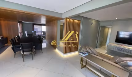 Apartamento com decoração e móveis de alto luxo (porteira fechada). Condomínio Palazzio Castel Roseto, 286m2. 3 suítes, a Master com closet, 4 vagas