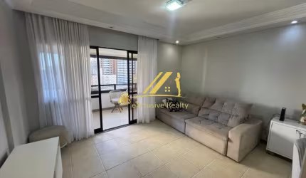 Apartamento super charmoso e agradável, 3 quartos, 2 suítes, com varanda e dependência completa. 107m2. Nascente. Mansão Rive Gauche. 2 vagas de garag