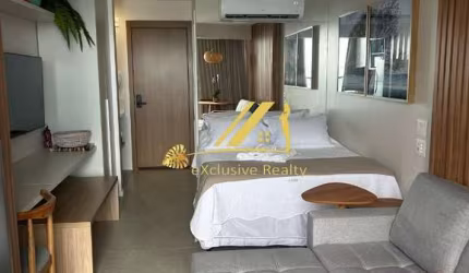 Aluguel de studio mobiliado, andar alto, com vista mar. 27m2. Alive Corredor da Vitória. Prédio com uma ótima infraestrutura de lazer. Vaga rotativa