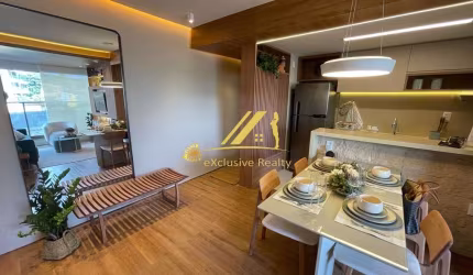 ANCORATTO JAGUARIBE. Apartamento 2 quartos, 1 suíte com varanda, 66m2. Pronto para morar! 1 vaga de garagem. Total infra de lazer. Visite decorado