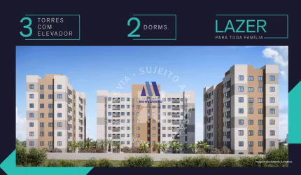 2 DORMITÓRIOS - ELEVADOR - LAZER COMPLETO