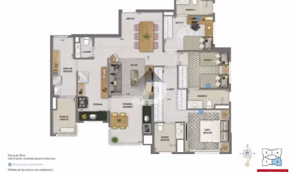 Apartamento com 3 quartos à venda no Nova Campinas, Campinas , 105 m2 por R$ 1.300.000