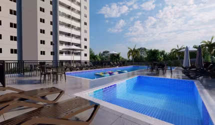 Apartamento 2 dormitórios , 1 vaga , com sacada , 48m, em Poá