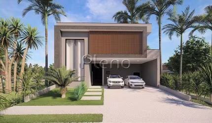 Sobrado à venda em Paulínia, Parque Brasil 500, com 4 suítes, com 346 m², Santorini Residencial Club