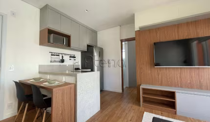 Apartamento para venda e locação com 1 suíte, no Cambuí, Campinas.