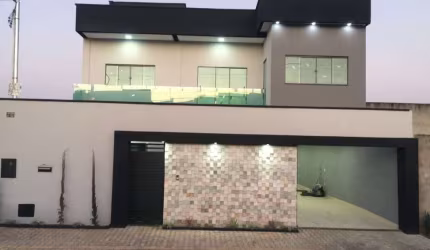 Sobrado à venda em Trindade-GO, Residencial Monte Cristo: 4 quartos, 3 suítes, 3 salas, 5 banheiros, 3 vagas, 283m².