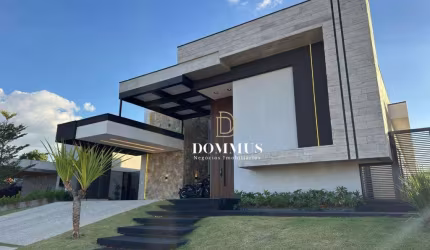 Casa porteira fechada com 4 suítes + escritório, academia privativa à venda, 442 m² por R$ 6.148.000 - Jardim Quintas da Terracota - Indaiatuba/SP