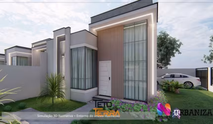 Casa a venda em Moura em Canelinha com 52m², 2 dormitórios, pé direito alto