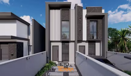 Sobrado á venda no Joáia em Tijucas com 72m², 2 dormitórios com passagem lateral