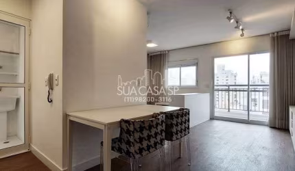 Confortável apto 1 dorm - 42 m² - 1 Vaga - Depósito e lazer.