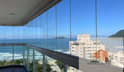 Apartamento com 3 dormitórios varanda gourmet vista para o mar 2 vagas no Tombo