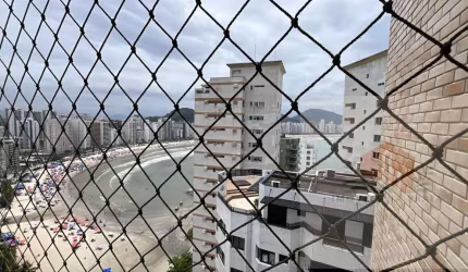 Apartamento com 3 dormitórios varanda gourmet vista para o mar nas Astúrias