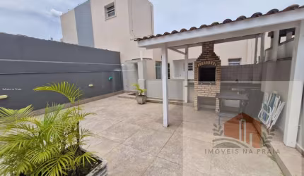 Cobertura penthouse com 2 dormitórios churrasqueira lado praia 1 vaga na Enseada - Tortugas