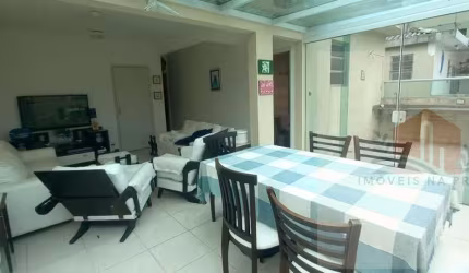 Cobertura penthouse 3 dormitórios churrasqueira 1 vaga lado praia na Enseada