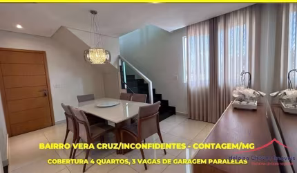 Cobertura com 4 quartos à venda na Rua Raimundo Rodrigues Lopes, 509, Vera Cruz, Contagem por R$ 800.000