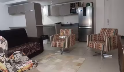 Duplex mobiliado, 2 Dormitórios, 2 Banheiros, Sacada com Churrasqueira, Box Gara