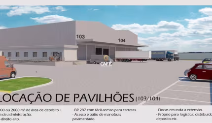 Pavilhão em complexo logístico, em Camobi