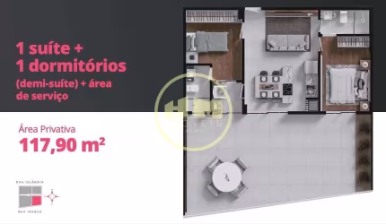 Apartamento com terraço em construção, com 03 dormitórios à venda - Nações, Balneário Camboriú