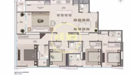 Apartamento em construção com 04 suítes à venda - Ariribá, Balneário Camboriú