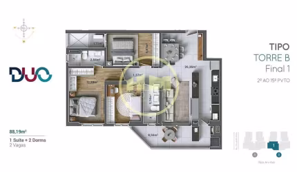 Apartamento com 03 dormitórios à venda - Praia Brava - Itajaí