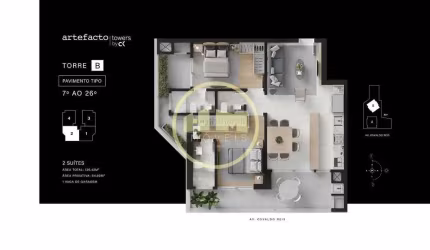 Apartamento em construção com 02 dormitórios à venda - Praia Brava, Itajaí