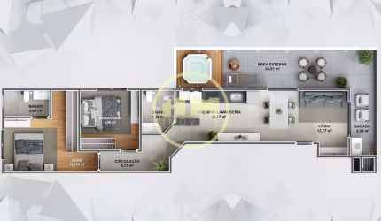 Apartamento com terraço em construção à venda -Tabuleiro, Camboriú