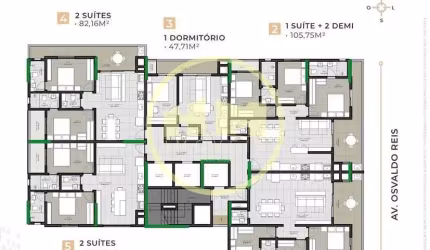 Apartamento em construção com 01 dormitório à venda - Fazendinha, Itajaí