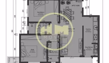 Apartamento com terraço em costrução, com 02 dormitórios à venda - Tabuleiro, Camboriú