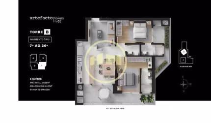 Apartamento em construção com 02 suítes à venda - Fazendinha, Itajaí