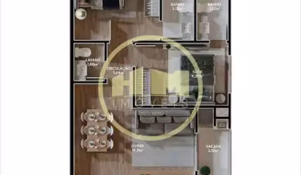 Apartamento com terraço em construção, com 02 suítes à venda - Jardim Late Clube, Balneário Cambori