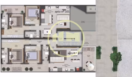 Apartamento com terraço em construção à venda - Nações, Balneário Camboriú