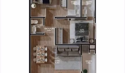 Apartamento com 2 quartos à venda na Rua Anitápolis, Jardim Iate Clube, Balneário Camboriú por R$ 831.600