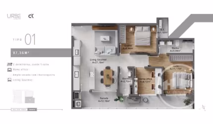 Apartamento com 2 quartos à venda na Rua José Tedeo, 97, São Judas, Itajaí por R$ 863.589