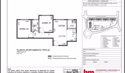 Apartamento com 2 quartos à venda no Jardim Ibirapuera, Campinas , 43 m2 por R$ 300.000