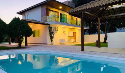 Casa em Condomínio para Locação em Camaçari, Busca Vida, 4 dormitórios, 4 suítes, 5 banheiros, 4 vagas