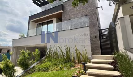 Casa a venda cond. Brisas do Lago com 4 dormitórios- 3 suítes ( 1 no térreo), closet, piscina aquecida, área gourmet, 4 vagas, Jd Novo Mundo- Jundiaí