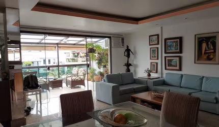 Cobertura Duplex, no Recreio, com 410m² ,5 quartos, sendo 3 suítes, numa das Ruas mais agradáveis d