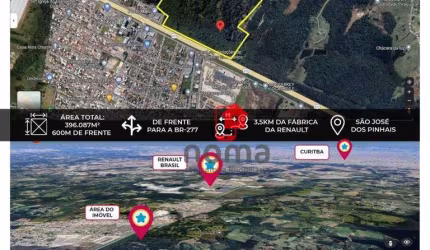 Área à venda, 396087 m² por R$ 11.950.000,00 - Borda Do Campo - São José dos Pinhais/PR