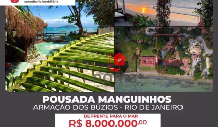 Pousada com 6 dormitórios à venda, 350 m² por R$ 8.000.000,00 - Manguinhos - Armação dos Búzios/RJ