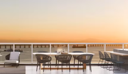 Design contemporâneo, localização privilegiada e vista encantadora.