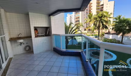 Apartamento à venda na Riviera de São Lourenço | 3 dormitórios sendo 1 suíte - Mobiliado - 2 Vagas de garagem - 126m²  Área Útil | Varanda Gourmet