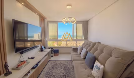 Apartamento 3 dormitórios com suíte + lavabo, com linda vista mar no centro de I