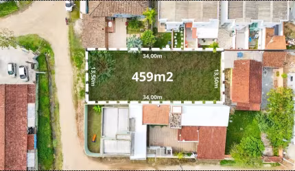 Lote de 459m ² na praia do MASSAGUAÇU por R$ 350.000,00