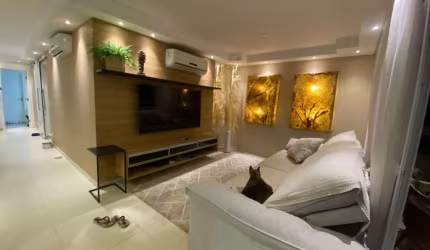 Apartamento Mobiliado em Pitangueiras, Guarujá - 3 Quartos