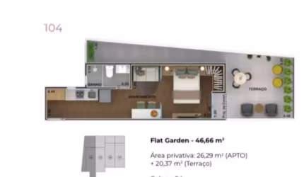 Flat 1 quarto - Monte Castelo